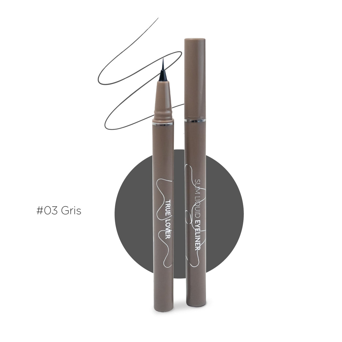 DELINEADOR LÍQUIDO ULTRAFINO PUNTA FLEXIBLE - GRIS 03 - Delineador líquido